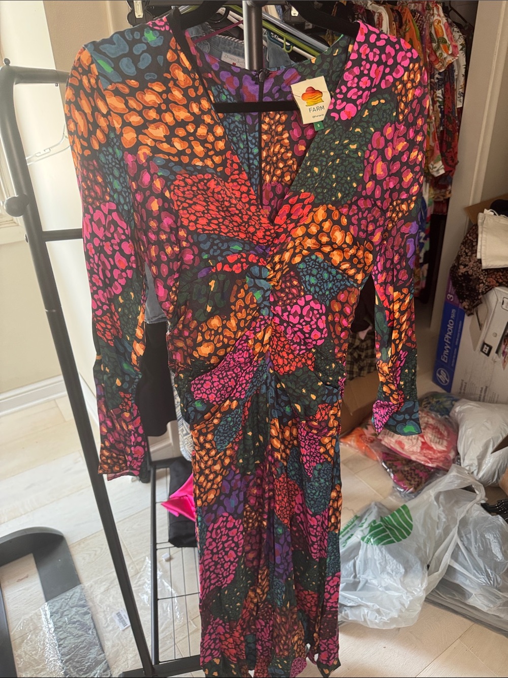 FARM Rio Multicolor Leopard Print Maxi Dress - Picture 2 of 10